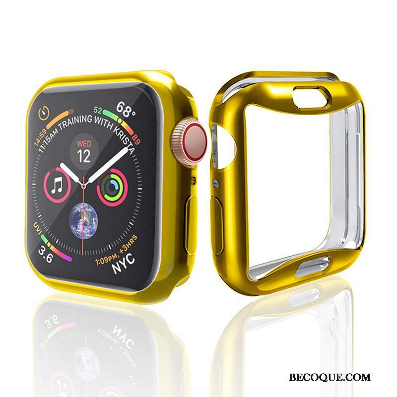 Apple Watch Series 3 Coque Protection Silicone Tendance Placage Accessoires Or