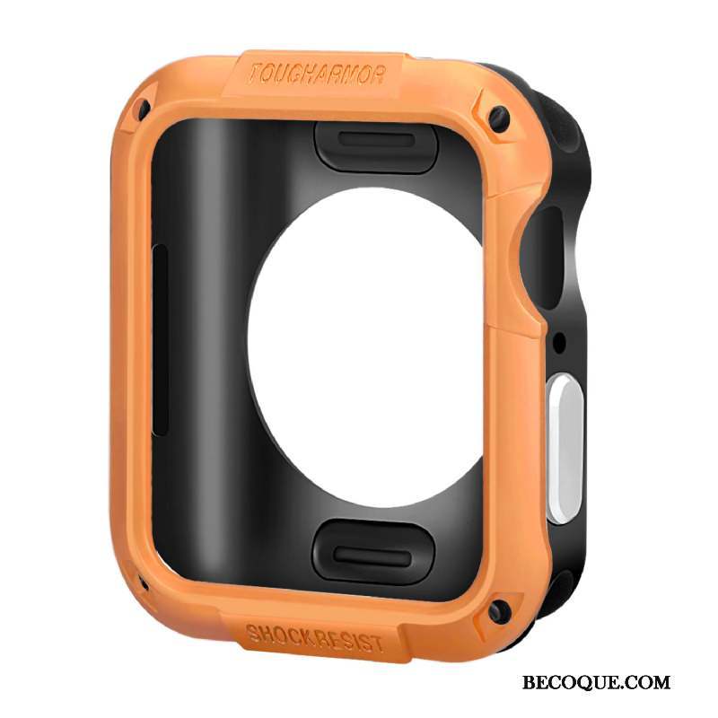 Apple Watch Series 5 Coque Border Protection Silicone Accessoires Orange