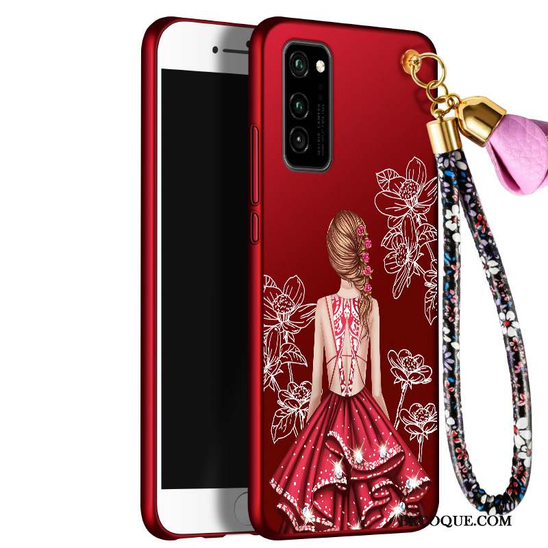 Honor View30 Pro Coque Créatif Étui Tout Compris Téléphone Portable Silicone Rouge