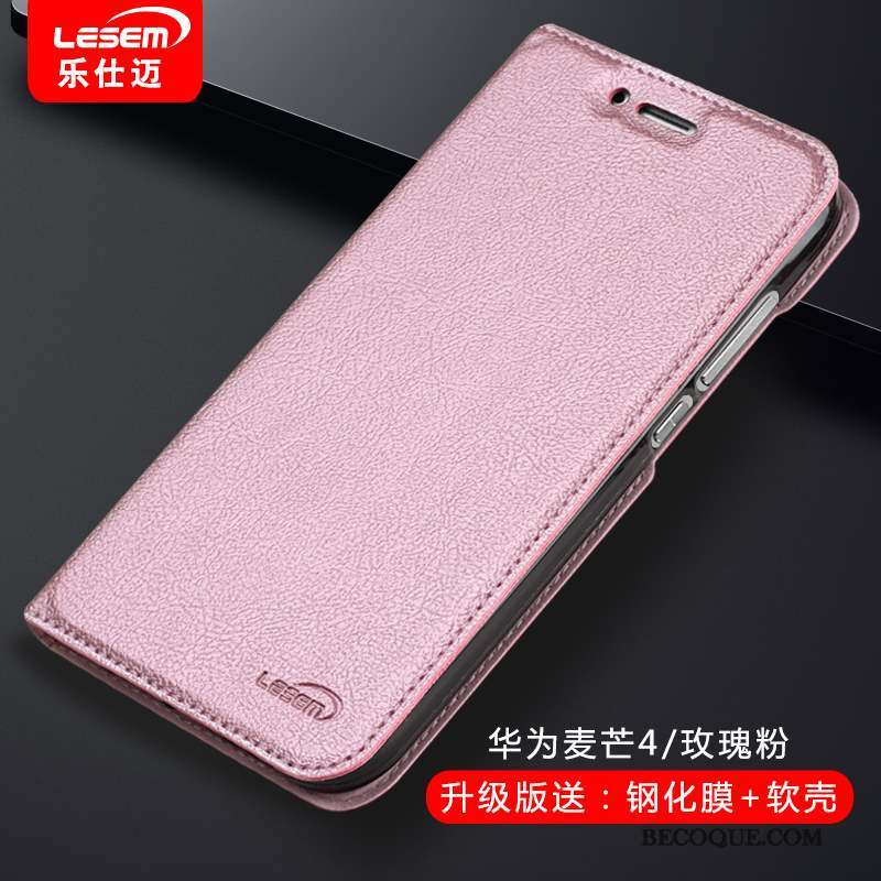 Huawei G7 Plus Silicone Protection Coque De Téléphone Téléphone Portable Étui En Cuir Rose