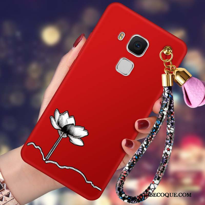 Huawei G9 Plus Étui Fluide Doux Silicone Coque De Téléphone Incassable Rouge
