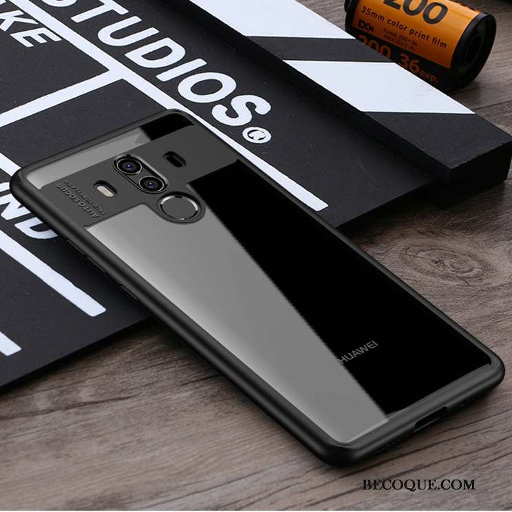 Huawei Mate 10 Pro Tout Compris Transparent Incassable Fluide Doux Coque De Téléphone Noir