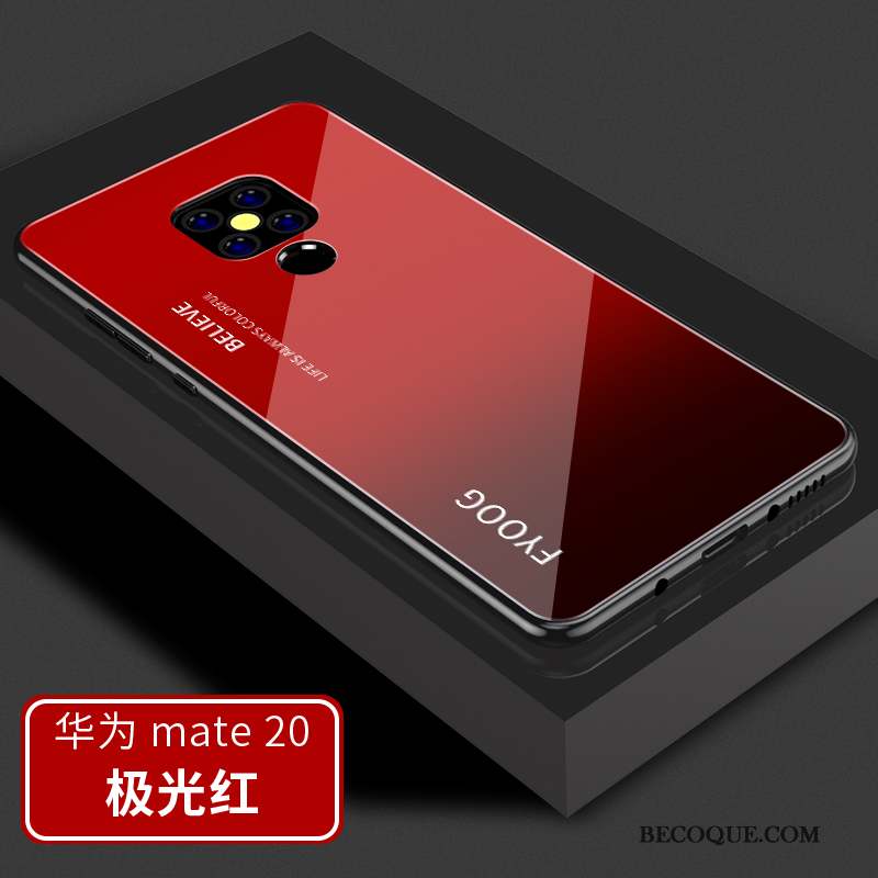 Huawei Mate 20 Coque De Téléphone Fluide Doux Incassable Silicone Verre Étui