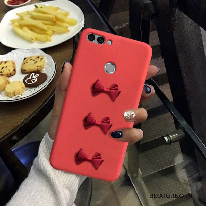 Huawei P Smart Tendance Créatif Silicone Papillon Coque De Téléphone Rouge