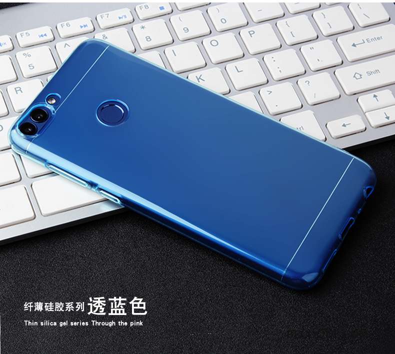 Huawei P Smart Étui Fluide Doux Bleu Transparent Coque De Téléphone Tout Compris