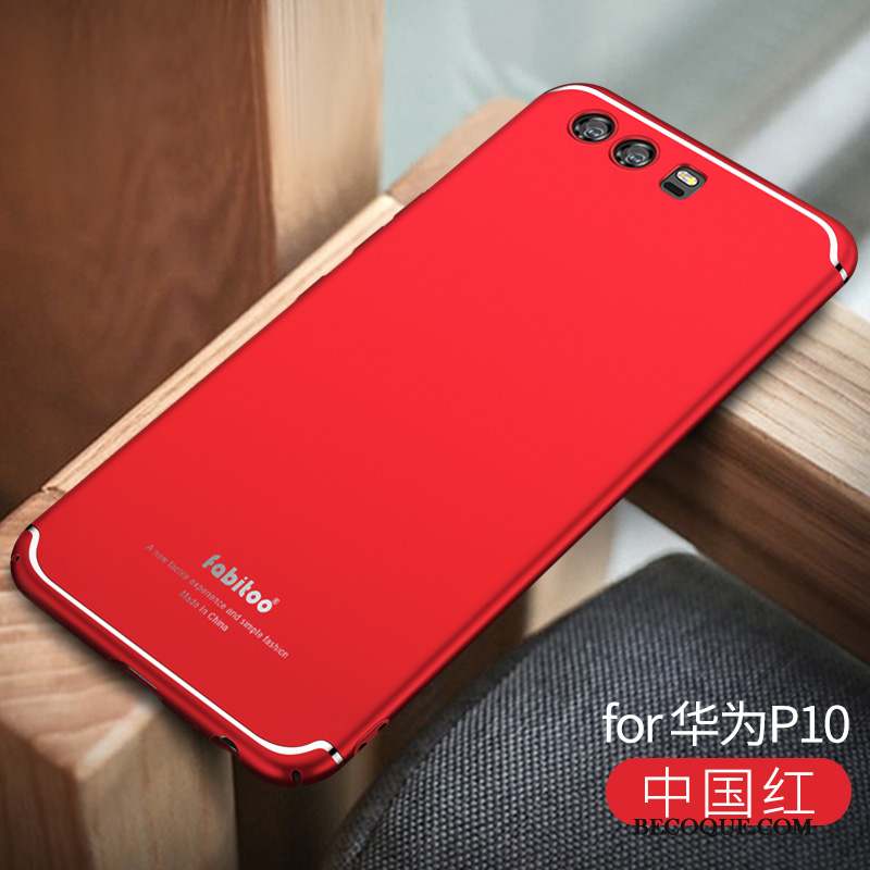 Huawei P10 Coque Rouge Délavé En Daim Créatif Nouveau Tendance Incassable