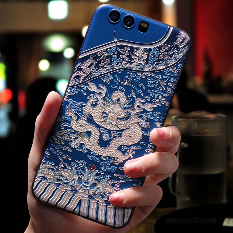 Huawei P10 Plus Coque Fluide Doux Personnalité Marque De Tendance Amoureux Bleu Créatif