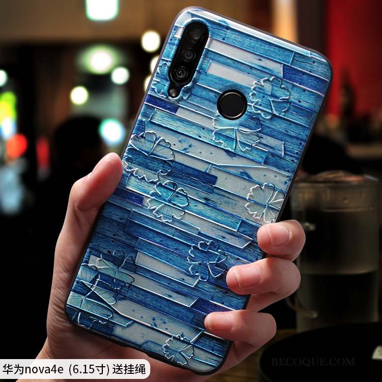 Huawei P30 Lite Coque Fluide Doux Ornements Suspendus Tout Compris Étui Créatif Marque De Tendance