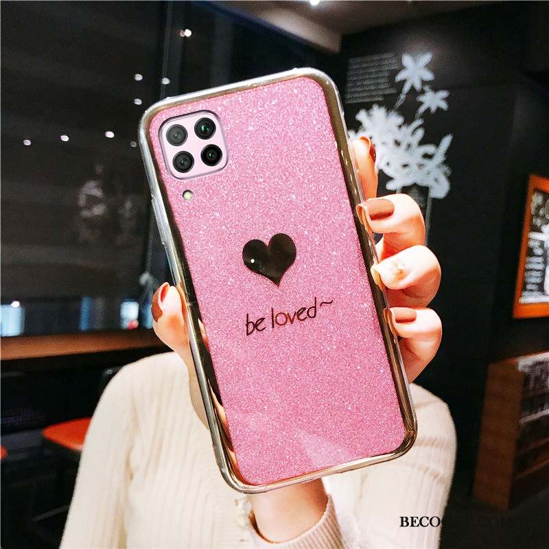 Huawei P40 Lite Incassable Coque De Téléphone Rose Tendance Amour Personnalité