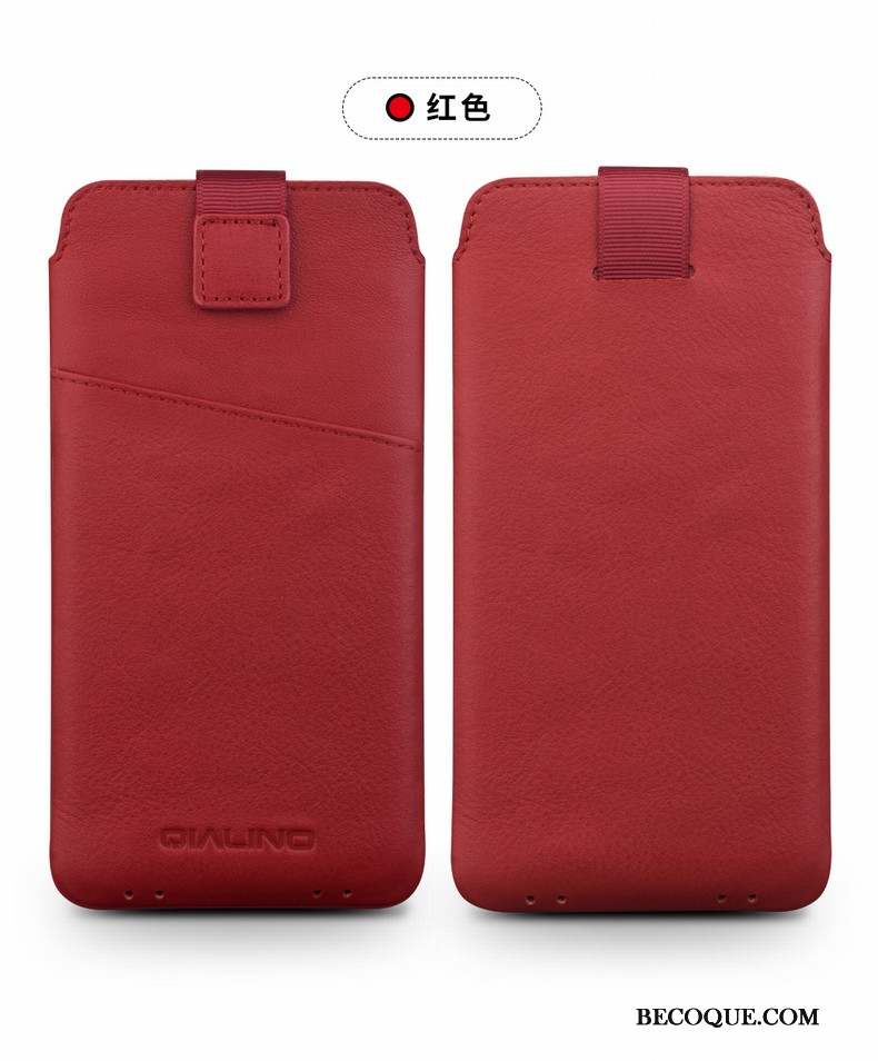 Huawei P9 Coque Téléphone Portable Protection Simple Étui En Cuir Personnalité Rouge