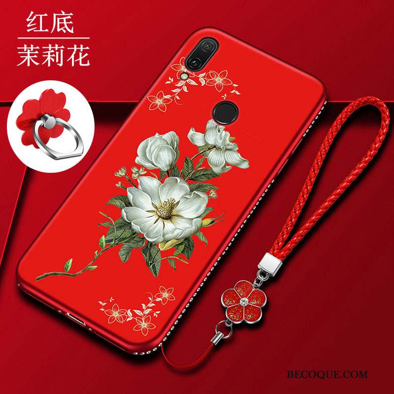 Huawei Y7 2019 Coque Incassable Fluide Doux Créatif Personnalité Net Rouge
