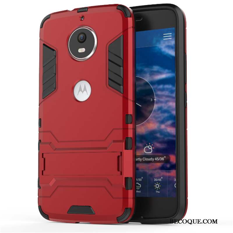 Moto G5 Plus Étui Rouge Coque De Téléphone Incassable Tout Compris Protection