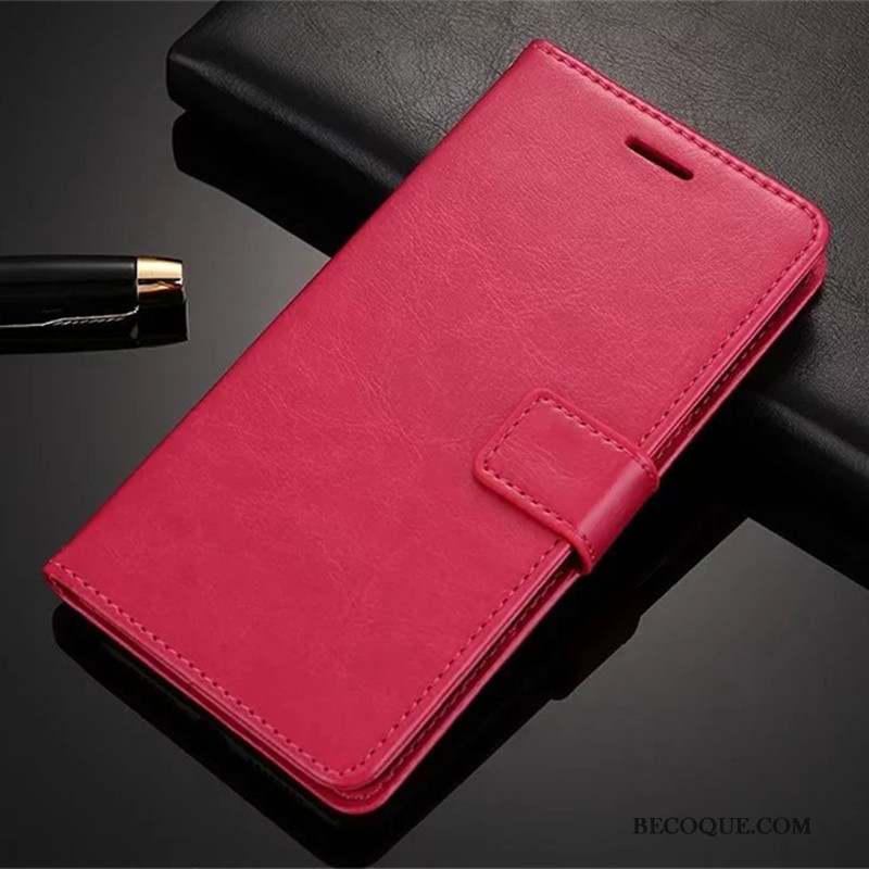 Moto Nexus 6 Coque De Téléphone Housse Étui En Cuir Téléphone Portable Rouge Portefeuille