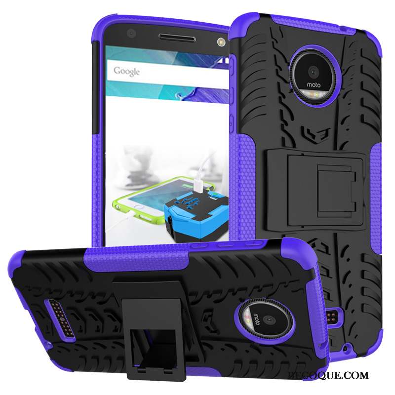 Moto X4 Coque De Téléphone Téléphone Portable Support Violet Modèle Fleurie Protection