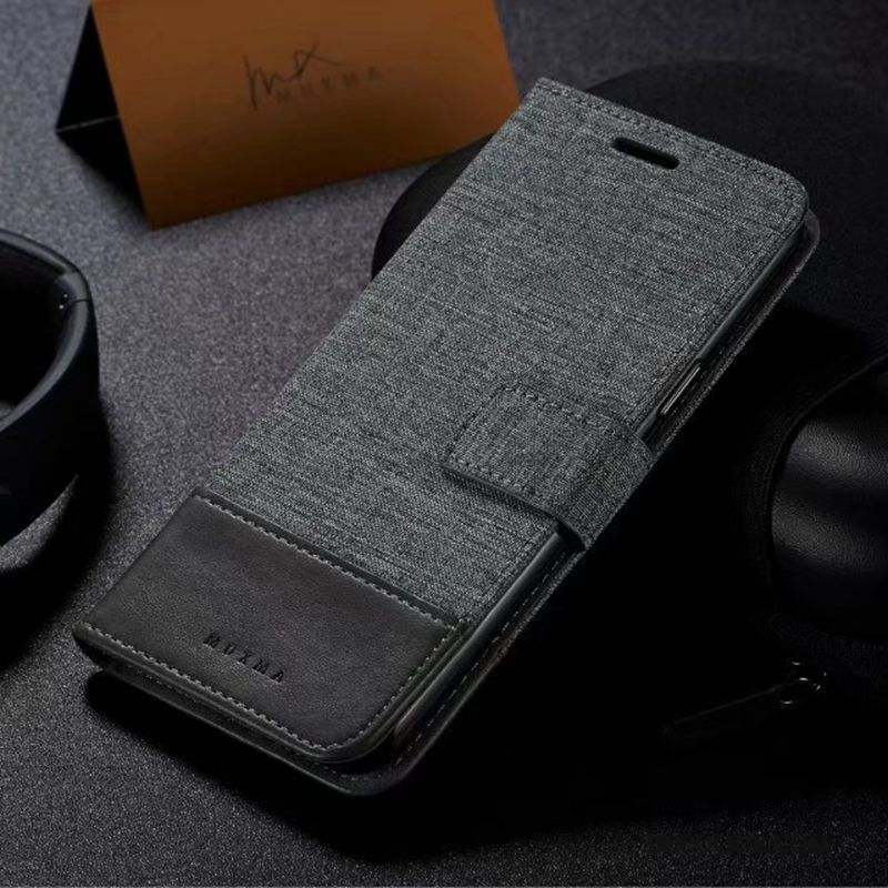 Motorola One Action Cuir Coque De Téléphone Housse Noir Incassable