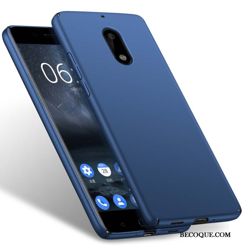 Nokia 8 Coque Difficile Bleu Incassable Délavé En Daim Protection Étui