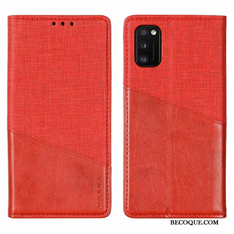 Samsung Galaxy A41 Coque De Téléphone Incassable Étui Protection Tout Compris Rouge