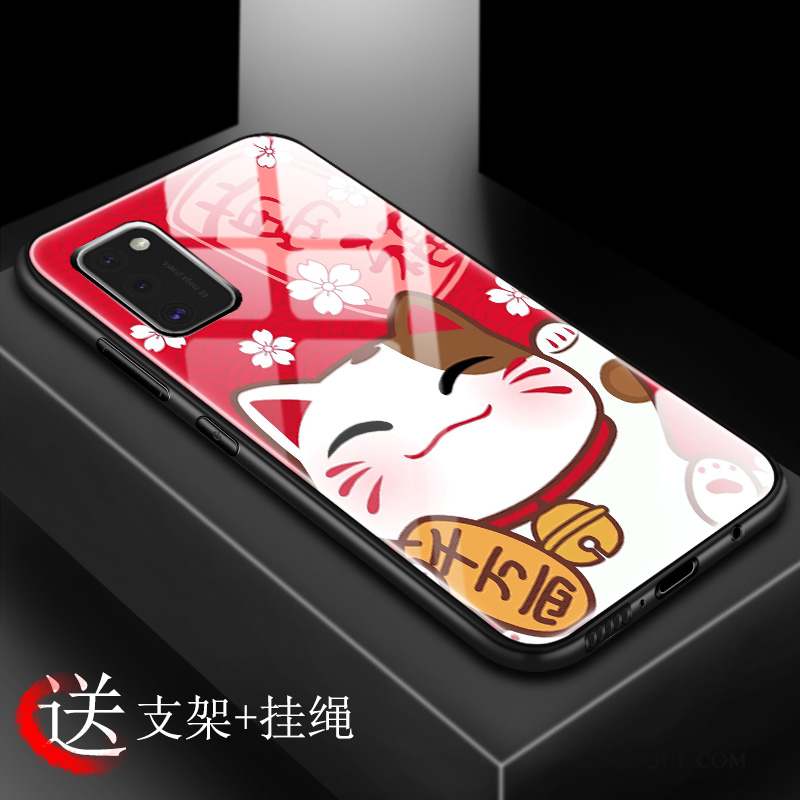 Samsung Galaxy A41 Style Chinois Tempérer Personnalisé Rouge Coque De Téléphone Modèle