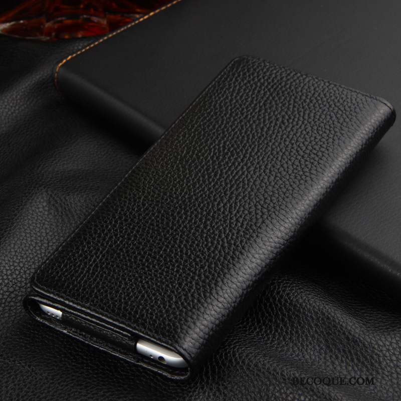 Samsung Galaxy A5 2016 Téléphone Portable Étui En Cuir Noir Coque Cuir Véritable Sac