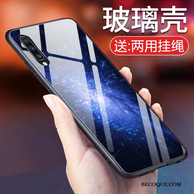 Samsung Galaxy A50 Europe Coque En Silicone Marque De Tendance Personnalité Bleu De Téléphone