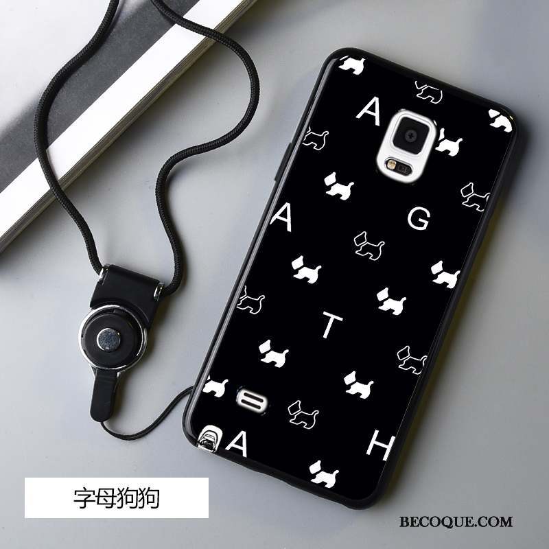 Samsung Galaxy Note 4 Fluide Doux Protection Coque De Téléphone Ornements Suspendus Noir Créatif