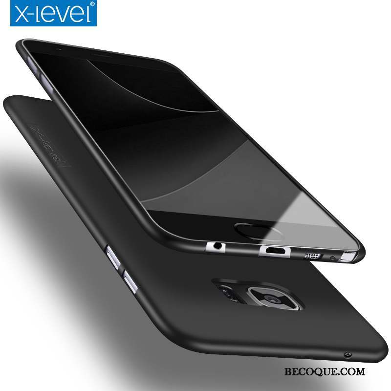 Samsung Galaxy Note 5 Tout Compris Coque De Téléphone Noir Délavé En Daim Incassable Fluide Doux