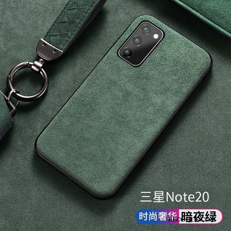 Samsung Galaxy Note20 Protection Tout Compris Coque Étui Vert Silicone