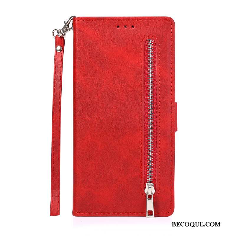 Samsung Galaxy Note20 Ultra Coque Téléphone Portable Rouge Étui En Cuir