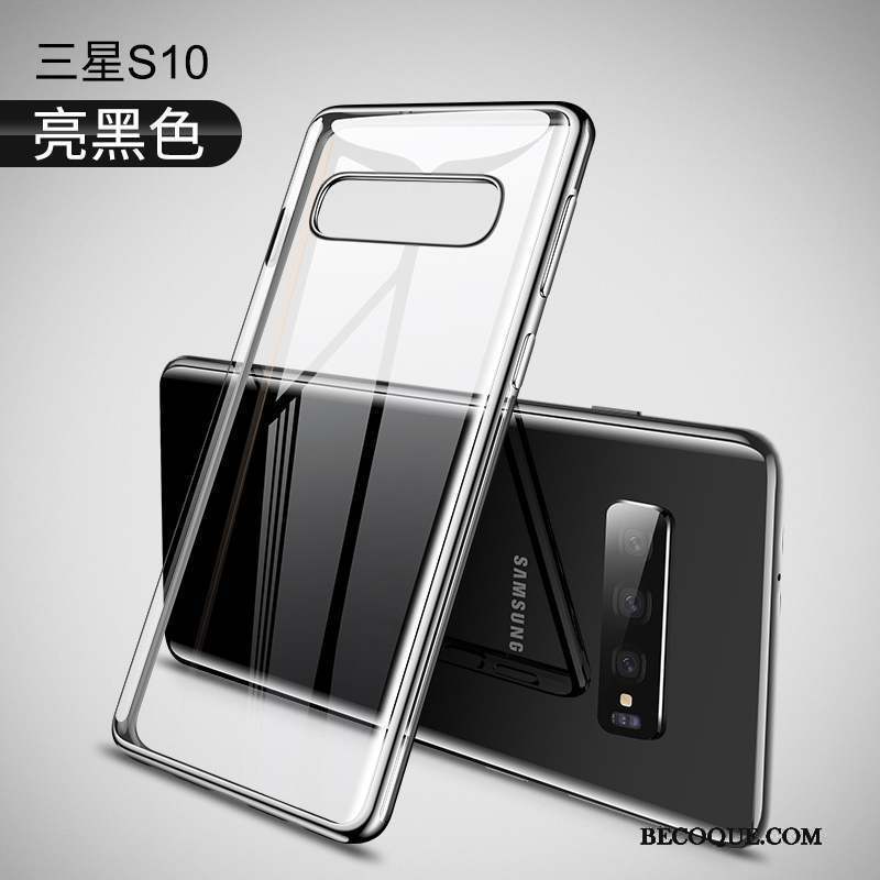 Samsung Galaxy S10 Transparent Marque De Tendance Placage Fluide Doux Personnalité Coque De Téléphone
