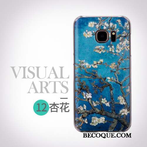 Samsung Galaxy S7 Coque Créatif Personnalité Téléphone Portable Bleu Étui Protection