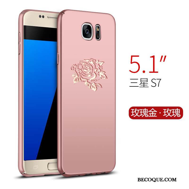 Samsung Galaxy S7 Coque De Téléphone Rose Étui Incassable Difficile Protection