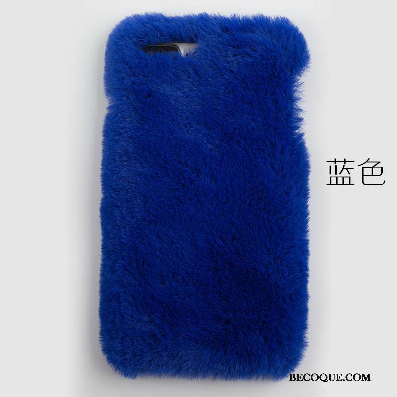 Samsung Galaxy S7 Edge Coque Charmant Protection Bleu Peluche Étui Incassable