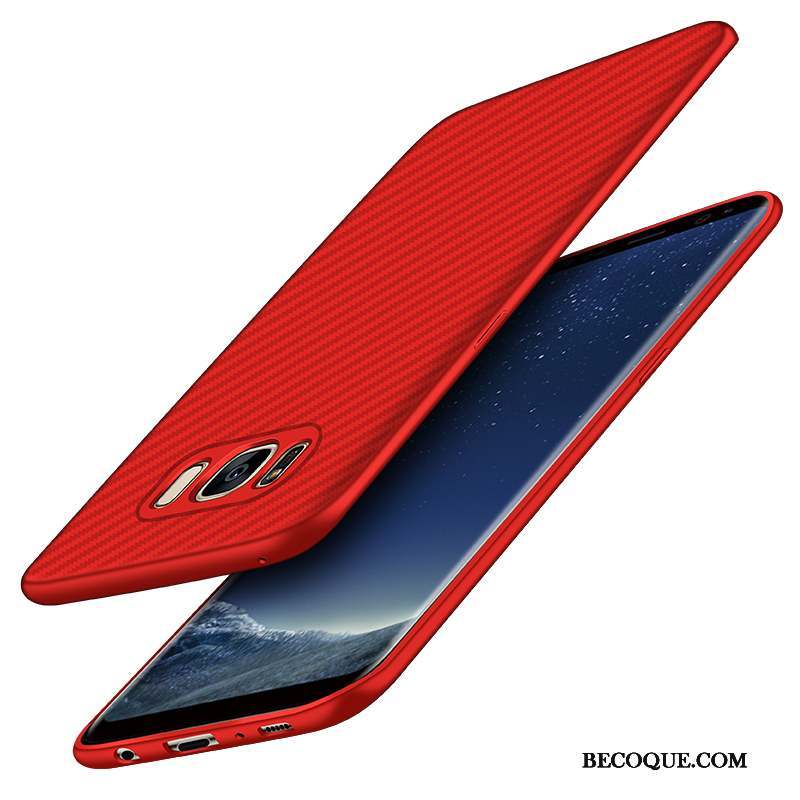 Samsung Galaxy S7 Edge Coque Silicone Étui Rouge Délavé En Daim Tout Compris Incassable
