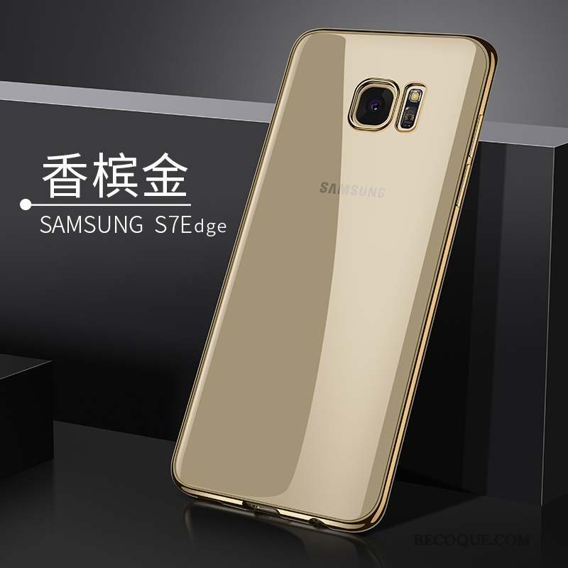 Samsung Galaxy S7 Edge Étui Transparent Silicone Fluide Doux Tendance Coque De Téléphone
