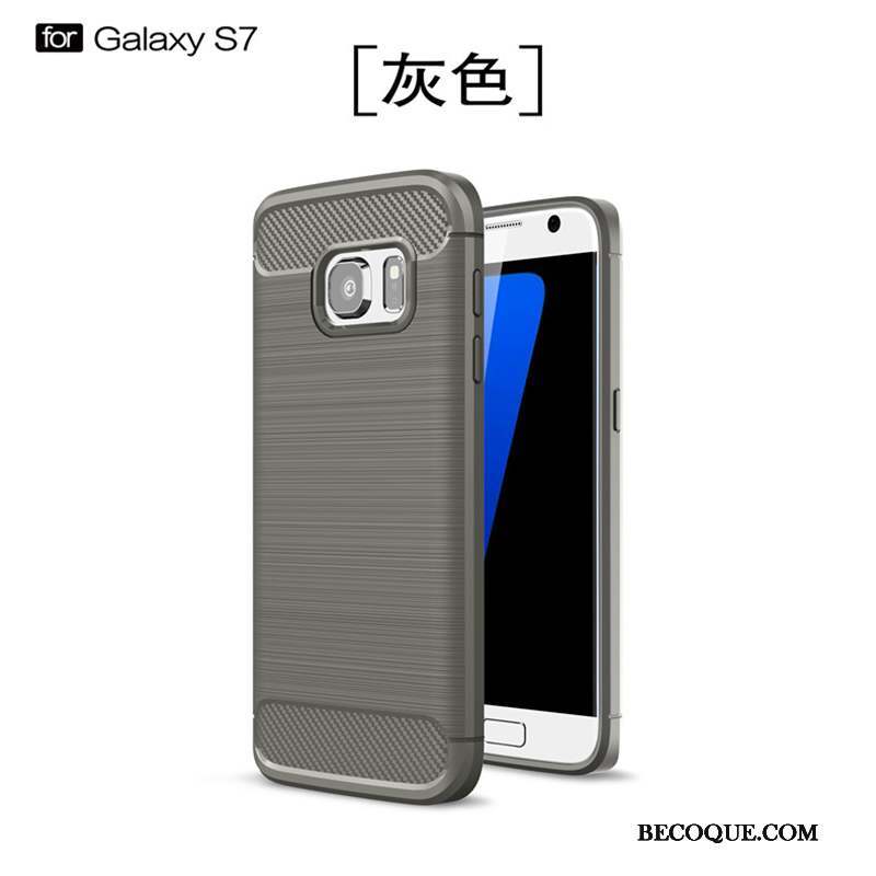 Samsung Galaxy S7 Gris Fluide Doux Nouveau Coque De Téléphone Silicone Tout Compris