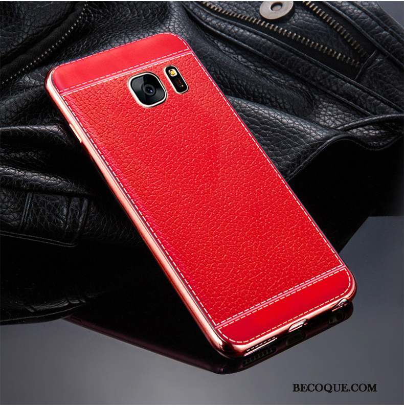 Samsung Galaxy S7 Incassable Silicone Rouge Étui Protection Coque