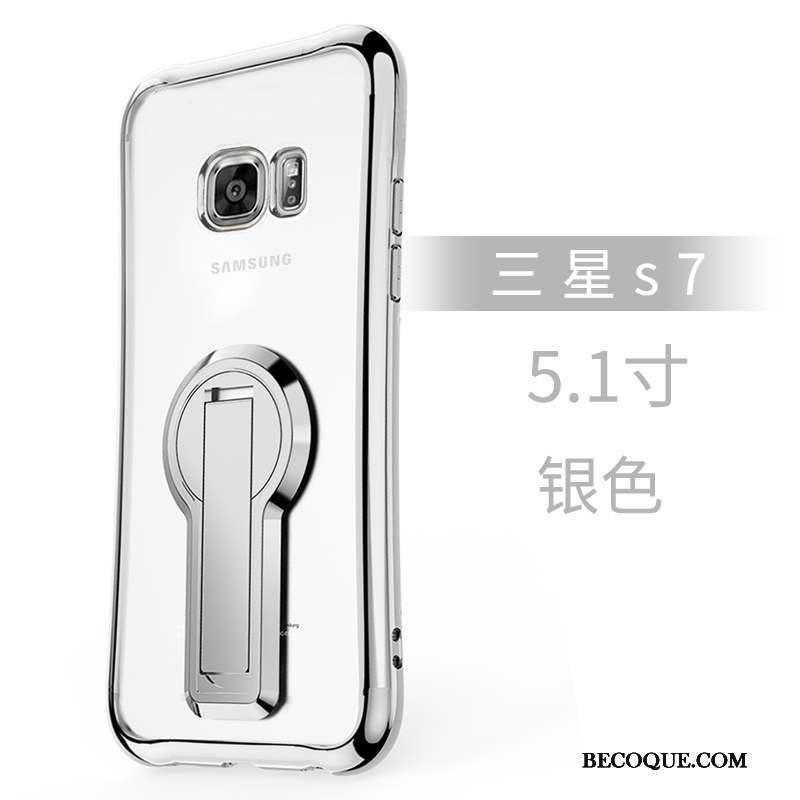 Samsung Galaxy S7 Silicone Téléphone Portable Tout Compris Argent Étui Coque De Téléphone