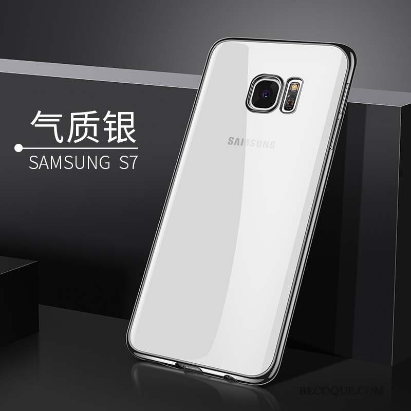 Samsung Galaxy S7 Tendance Coque Fluide Doux Étui Transparent Silicone