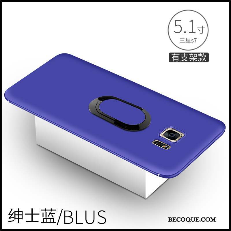 Samsung Galaxy S7 Tendance Délavé En Daim Coque De Téléphone Étui Bleu Protection