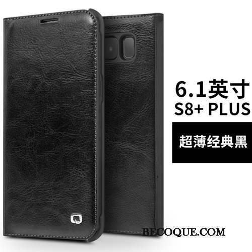 Samsung Galaxy S8+ Coque Business Mince Protection Téléphone Portable Noir Housse