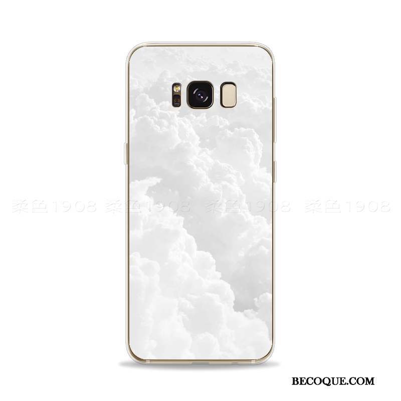 Samsung Galaxy S8 Coque De Téléphone Fluide Doux Simple Blanc Personnalité Créatif