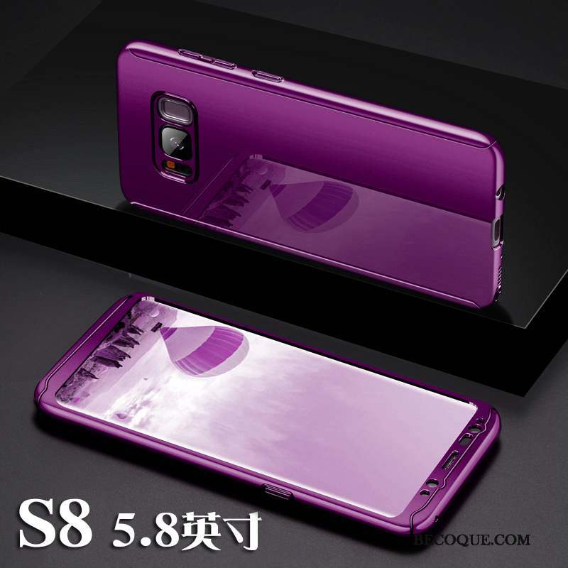 Samsung Galaxy S8 Coque Violet Créatif Tout Compris Étui Tendance Mince