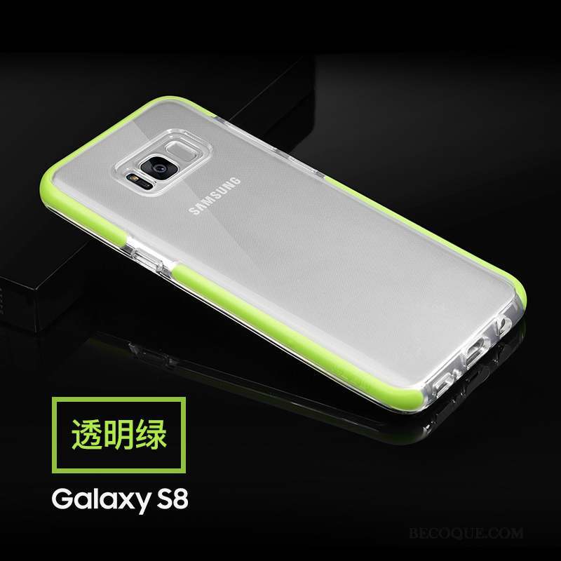 Samsung Galaxy S8 Protection Incassable Fluide Doux Vert Coque De Téléphone