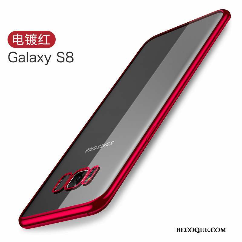 Samsung Galaxy S8 Étui Fluide Doux Transparent Placage Tendance Coque De Téléphone