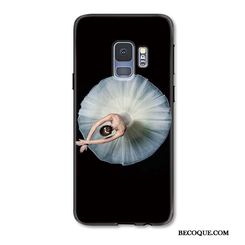 Samsung Galaxy S9+ Coque De Téléphone Créatif Incassable Noir Simple Protection
