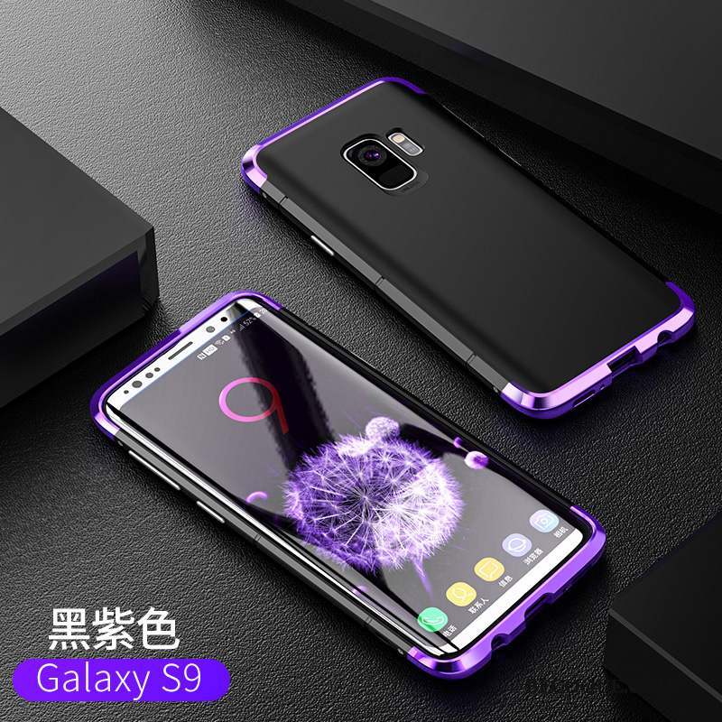 Samsung Galaxy S9 Coque De Téléphone Étui Violet Marque De Tendance Personnalité Métal