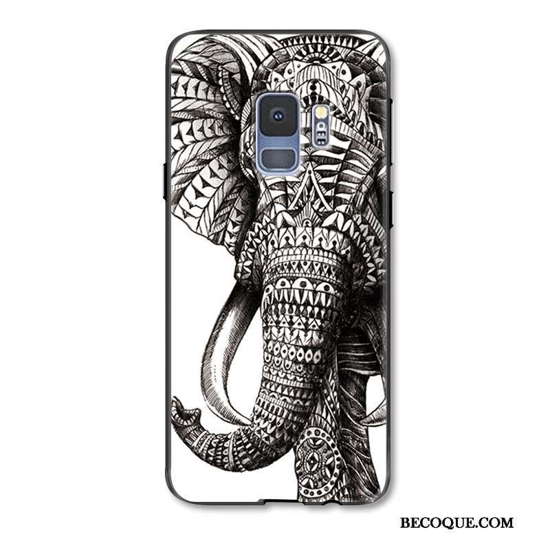 Samsung Galaxy S9 Coque Gaufrage Coloré Luxe Lion Personnalité Protection