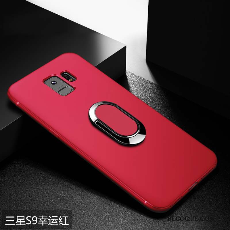 Samsung Galaxy S9 Incassable Fluide Doux Rouge Protection Coque De Téléphone Silicone