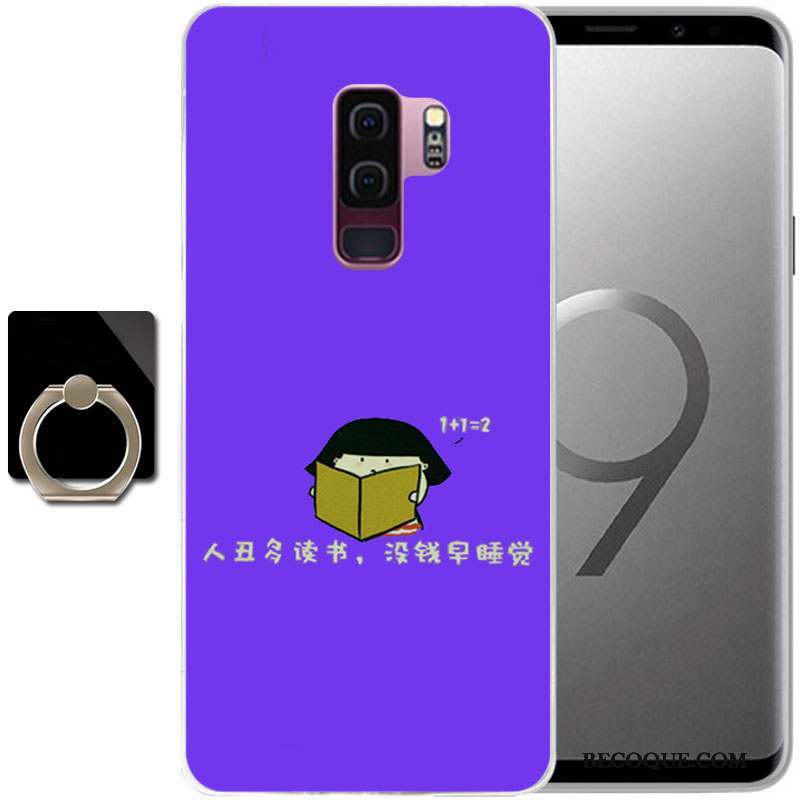 Samsung Galaxy S9+ Incassable Protection Coque De Téléphone Violet Peinture Étui
