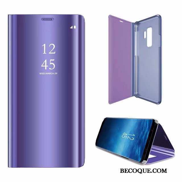 Samsung Galaxy S9+ Protection Miroir Violet Étui Coque De Téléphone Housse